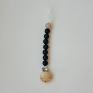🌸Baby Dummy Clip - Beads Black