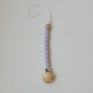 🌸Baby Dummy Clip - Beads Lilac