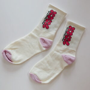 Socks - Ladies White and Pink