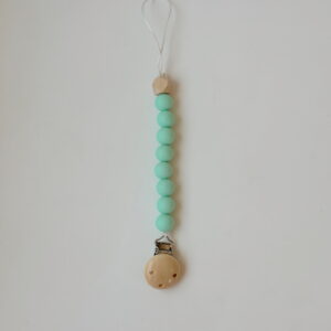 Baby Dummy Clip - Beads Turqoise