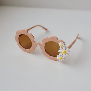 Sunglasses - Girls Peach with Daisies