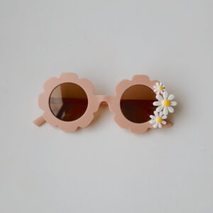 Sunglasses - Little Girls Peach with Daisies