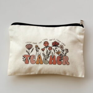 Cosmetic Bag - Teacher (teach them, love them, watch them grow)