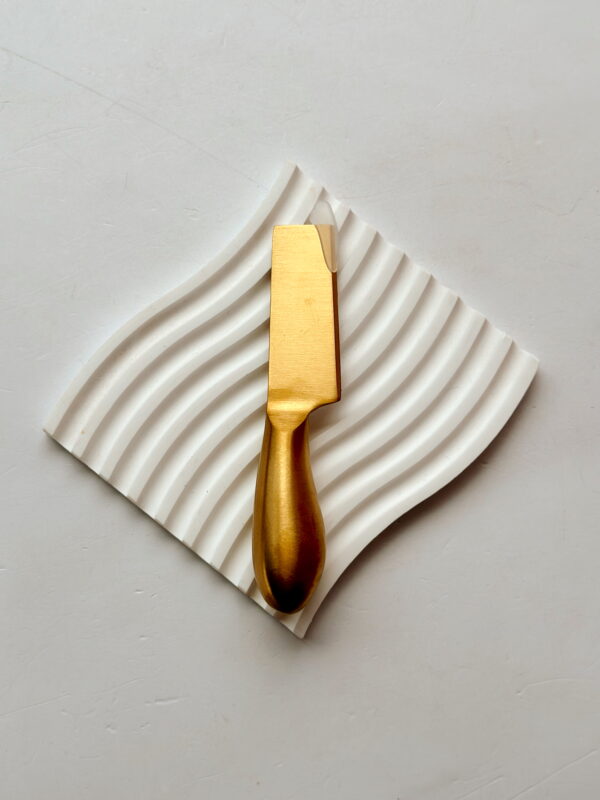 Homeware - Gold Cheese Knife (Square Tip)