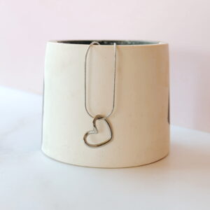 JEWELLERY - Silver Outlined HEART Necklace (Stainless Steel)