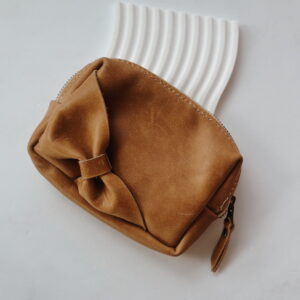 Cosmetic Bag - Mini Genuine Leather TAN