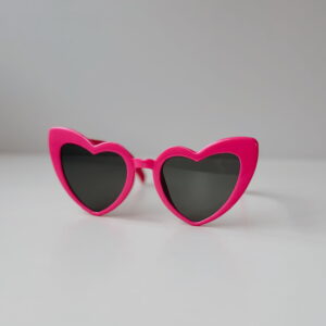 Sunglasses - Dark Pink Hearts Dark Lenses (Teens & Adults)