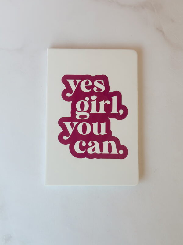 🩷 Stationery - Journal A5 - YES GIRL, YOU CAN (White)