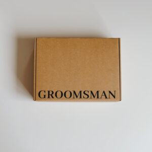 Large Brown Gift Box – GROOMSMAN (Black) (24 x 32 x 8,5cm)