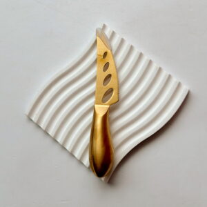 Homeware - Gold Cheese Knife (Classic sharp Tip with Holes)