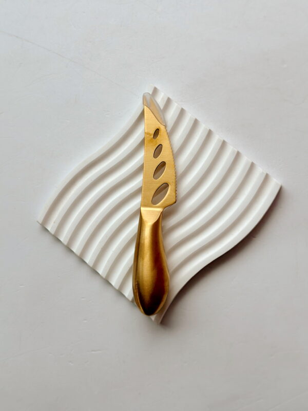 Homeware - Gold Cheese Knife (Classic sharp Tip with Holes)