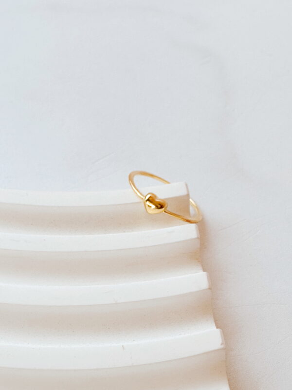 JEWELLERY - Gold Heart Ring Sterling silver