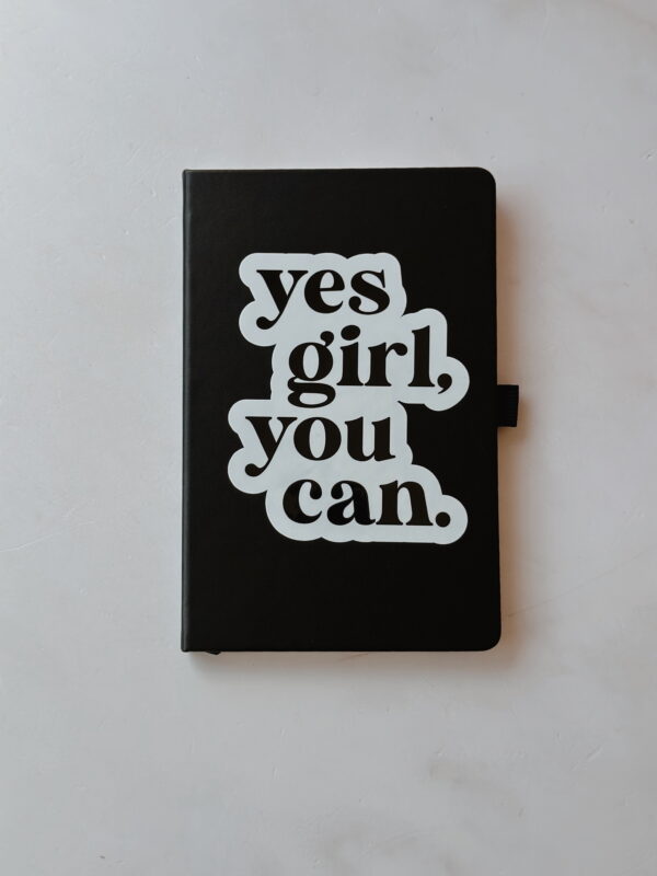 🩷 Stationery - Journal A5 - YES GIRL, COU CAN (Black)