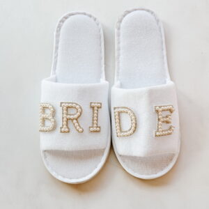 Slippers - Bride in Pearls