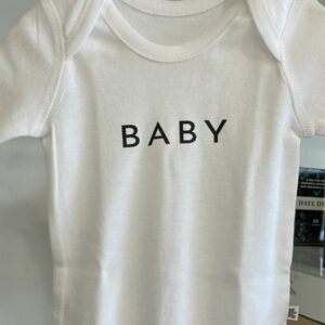 Baby onesie - 'BABY' (3-6 months) Long Sleeve