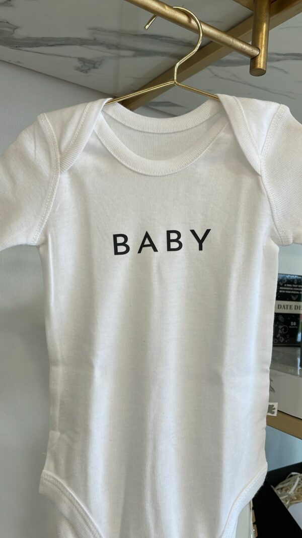 Baby onesie - 'BABY' (3-6 months) Long Sleeve