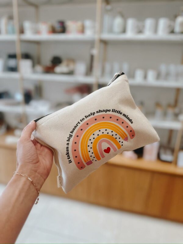 Cosmetic Bag - it takes a big heart to help shape little minds