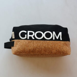 Men's toiletry bag - GROOM (BLACK AND CORK)