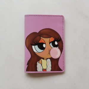 Card & Passport Case - Purple Bubblegum Girl