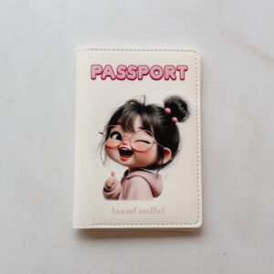 Card & Passport Case - White Glasses Girl