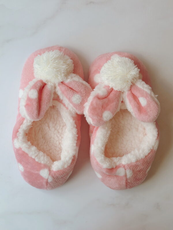 🐰 Slippers - Fluffy Pink Bunny Ears (one size fits most)