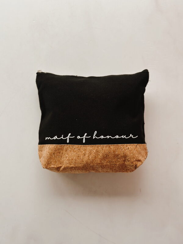 Cosmetic Bag - Maid of Honour (Black & Cork)