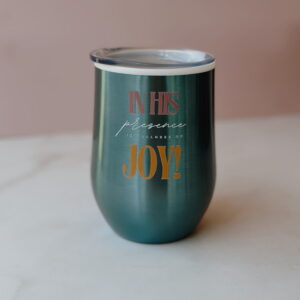 🐰 Coffee & Wine Tumbler - In His PRESENCE is FULLNESS of JOY (Blue)