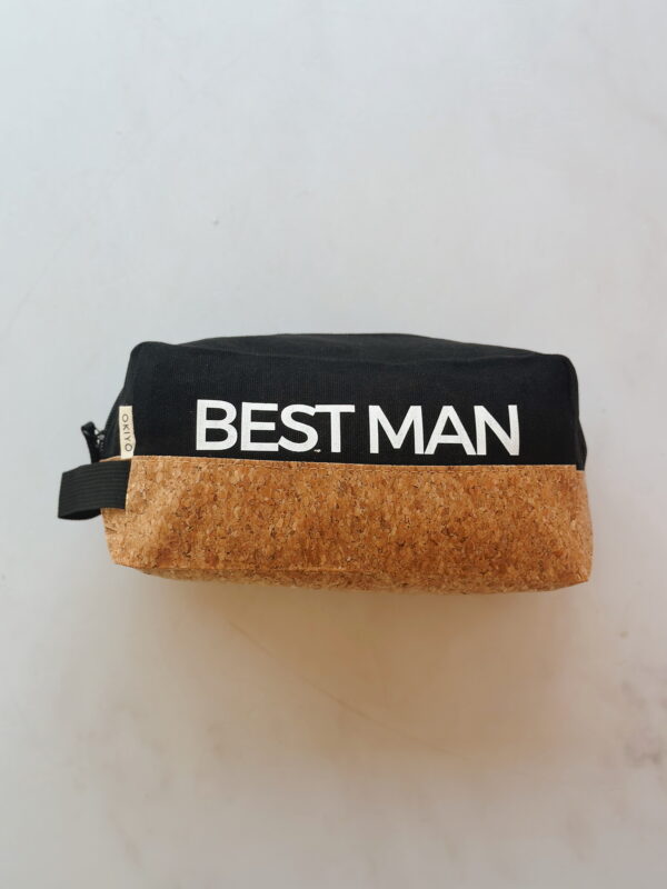 Men's toiletry bag - BEST MAN (BLACK AND CORK) - Image 2