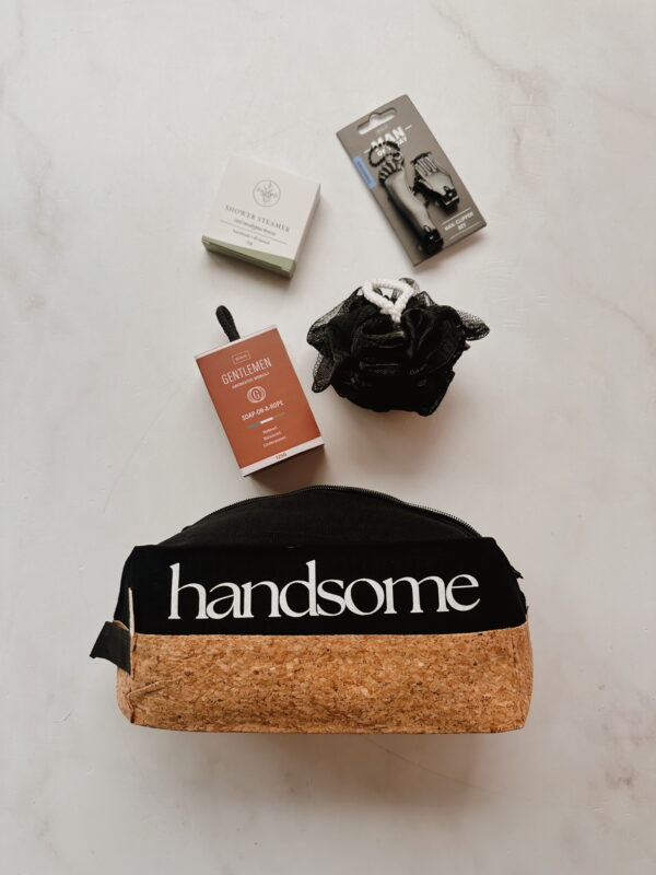 Men's toiletry bag - HANDSOME (BLACK AND CORK) - Image 4