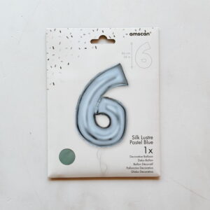 Number 6 Foil Balloon (blue)