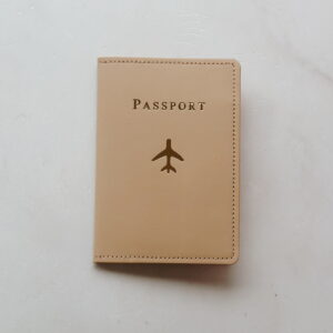 Card & Passport Case - Cream