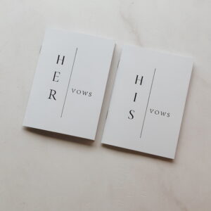 His and Hers Vows Booklet Set (White)