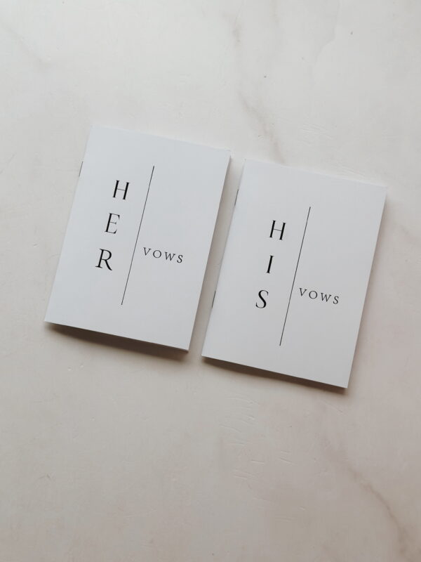 His and Hers Vows Booklet Set (White)