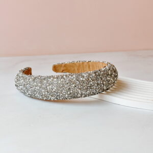 Alice Band - Thick Silver Sparkly Beads