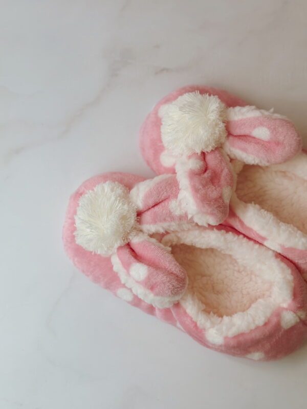 🐰 Slippers - Fluffy Pink Bunny Ears (one size fits most) - Image 2