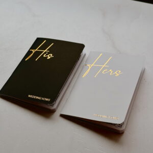 His and Hers Vows Booklet Set (Black and White)