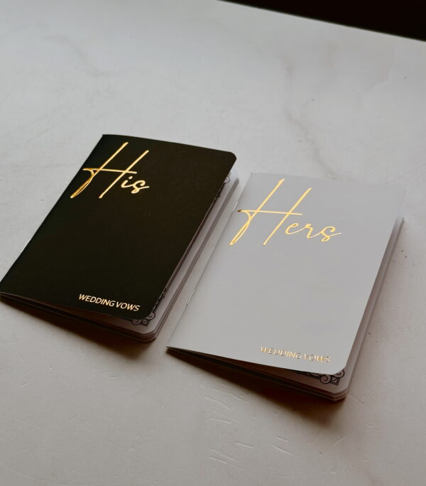 His and Hers Vows Booklet Set (Black and White)