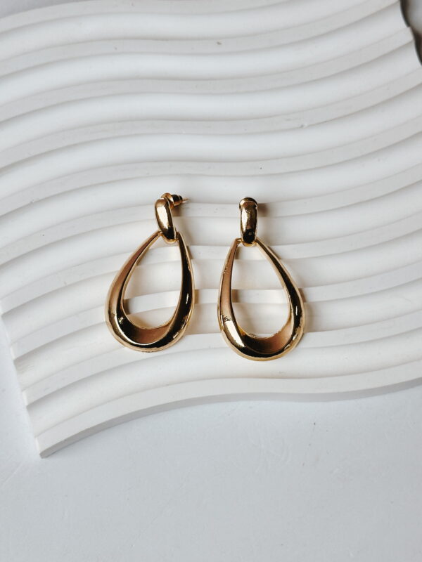 JEWELLERY - Gold Oval Drops