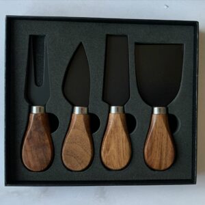 Homeware - Cheese Knife Set Of 4 Dark Brown