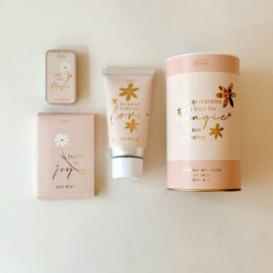 Body Product - Pink Pamper Kit - Hand & Nail Cream, Lip Balm & Body Mist