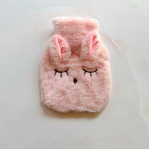 🐆 Mini Fluffy Hot Water Bottle - Pink