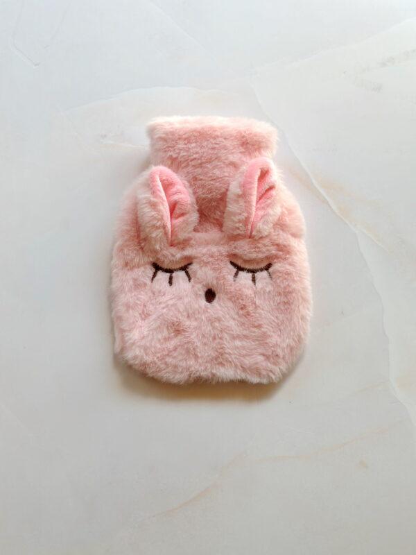 🐆 Mini Fluffy Hot Water Bottle - Pink