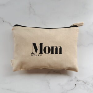 🐆 Cosmetic Bag - Mom Stuff (Cream)