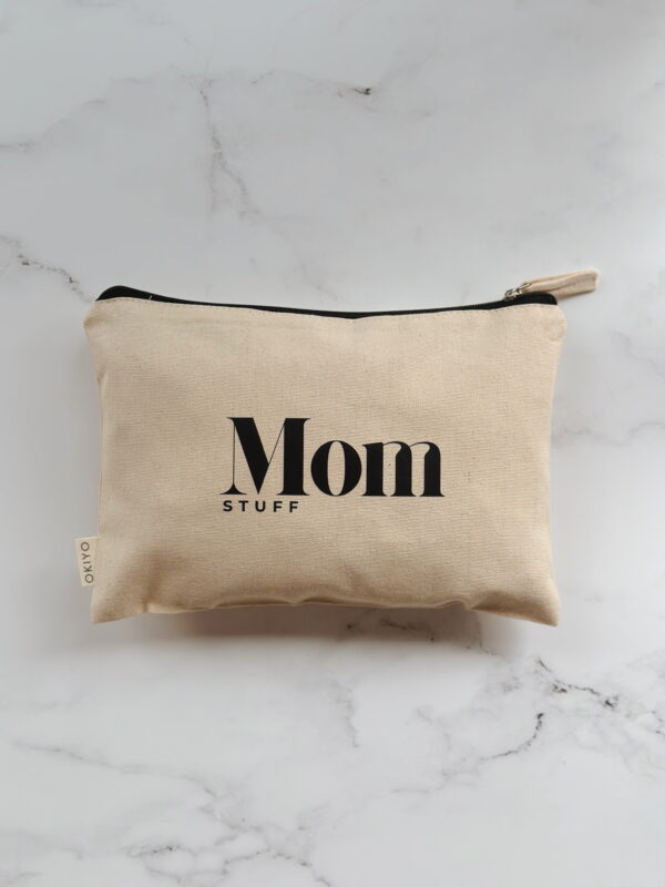 🐆 Cosmetic Bag - Mom Stuff (Cream)