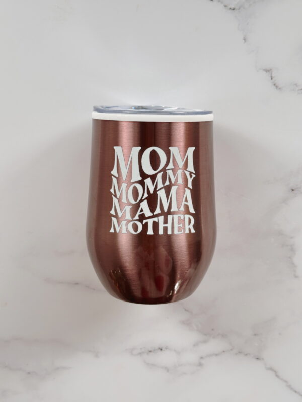 🐆 Coffee & Wine Tumbler - Mom, Mommy, Mama, Mother (Pink)
