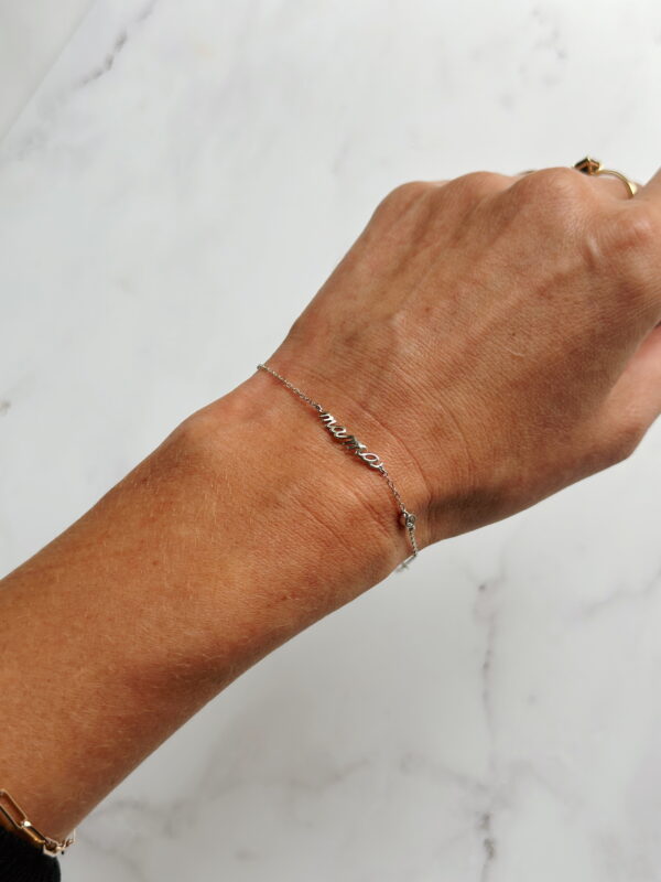 🐆 JEWELLERY -Sterling Silver Dainty Mama Bracelet