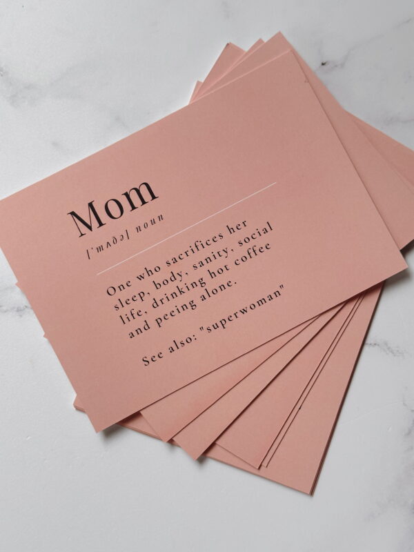 'MOM' Noun see also 'Superwoman' - Post Card