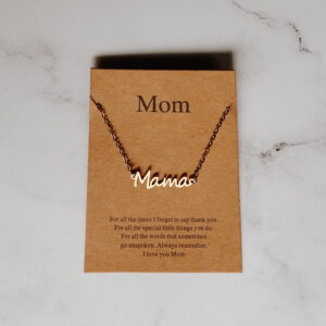 🐆 JEWELLERY - Stainless Steel Letter MAMA Pendant Necklace