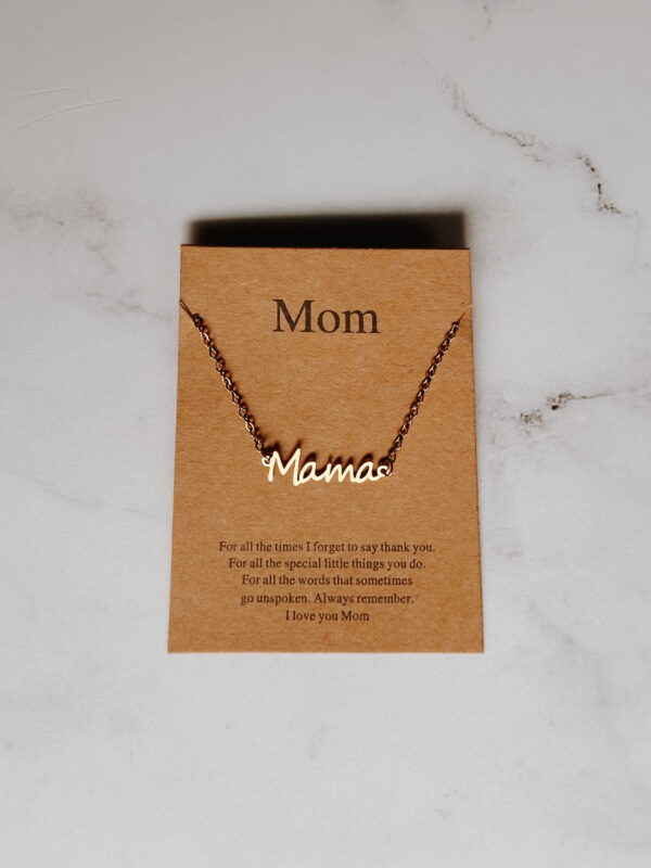 🐆 JEWELLERY - Stainless Steel Letter MAMA Pendant Necklace