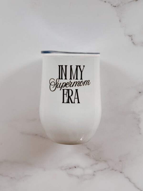 🐆 Coffee & Wine Tumbler - In my SuperMom Era (White)